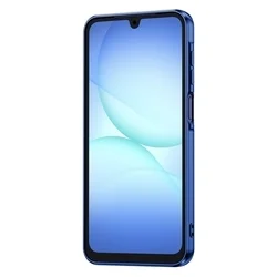 Telefontok Samsung Galaxy A17 5G - Tech-Protect Magflex - MagSafe kompatibilis átlátszó hátlap tok, kék szilikon kerettel-2