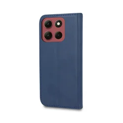 Telefontok Motorola Moto G86 5G - Smart Magnetic - kék szilikon keretes mágneses könyvtok ﻿-2
