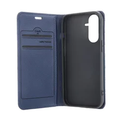 Telefontok Samsung Galaxy S25 FE - Smart Caro - kék mágneses könyvtok-2