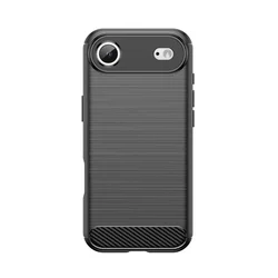 Telefontok iPhone 17 Air - Carbon Fiber - fekete szilikon hátlap tok-1