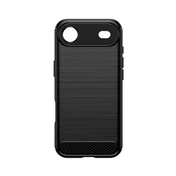 Telefontok iPhone 17 Air - Carbon Fiber - fekete szilikon hátlap tok-3