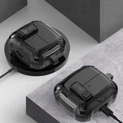 Buds tartó: Tech- Protect Carbonox - fekete, ütésálló Samsung Galaxy Buds3 / 3 FE / 3 Pro tok-3