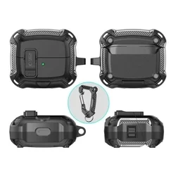 Buds tartó: Tech- Protect Carbonox - fekete, ütésálló Samsung Galaxy Buds3 / 3 FE / 3 Pro tok-2