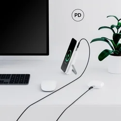 Powerbank Qualo Mag Secure - MagSafe komaptibilis powerbank, Type-C (USB-C) porttal, 10000mAh-5