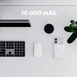 Powerbank Qualo Mag Secure - MagSafe komaptibilis powerbank, Type-C (USB-C) porttal, 10000mAh-6