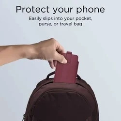Telefontok Tech- Protect SM65 - univerzális, szeder színű, kihúzó füles tok (17x10 cm)-4