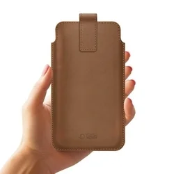 Telefontok Tech- Protect SM65 - univerzális, barna színű, kihúzó füles tok (17x10 cm)-2