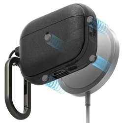 AirPods Pro 3 tartó - RINGKE Ony Magnetic - MagSafe kompatibilis fekete tok, karabinerrel-2