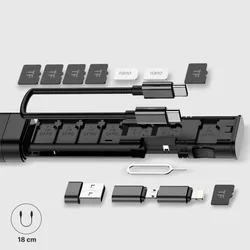 Adapter: Qualo Ultimate - Type-C (USB-C) / Lightning / USB / microSD adapter, fekete-4