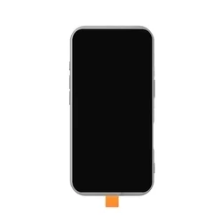 Telefontok iPhone 17 Air - Loop Thin Mag - MagSafe kompatibilis szürke/narancssárga hátlap tok-1