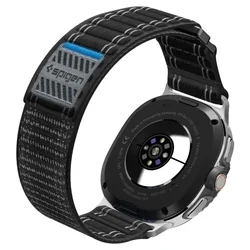 Samsung Galaxy Watch 8 / Classic (40 / 44 / 46 mm) - SPIGEN WBF0 BAND fekete szövet szíj-5
