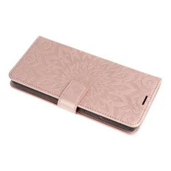 Telefontok Xiaomi Redmi 15 4G / 5G - MEZZO mandala mintás rose gold mágneses szilikon keretes könyvtok-3