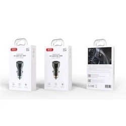 XO CC60 Autós töltő - szivartöltő fej, USB / Type-C (USB-C), 60W, kék-1