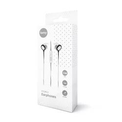 Setty - stereo fehér/fekete vezetékes sport headset - audio (jack) csatlakozóval-2