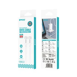 Kábel BWOO X282 CC - Type-C / Type-C (USB-C) fehér kábel 1m, 65W ﻿-3