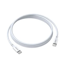 Kábel BWOO X282 CC - Type-C / Type-C (USB-C) fehér kábel 2m, 60W ﻿-1