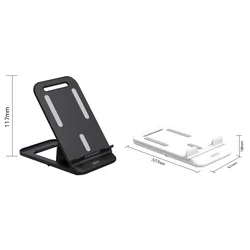 XO C73 - asztali összecsukható telefontartó állvány - univerzális - fekete-2