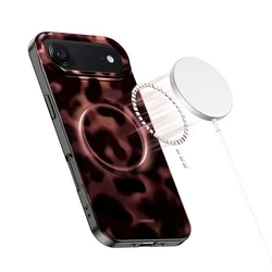 Telefontok iPhone Air - LAMANO - MagSafe kompatibilis párduc mintás hátlap tok-1