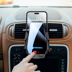Telefontartó Forcell F-GRIP HS6 - Univerzális, fekete szellőzőrácsra / szélvédőre rögzíthető automata telefontartó-2