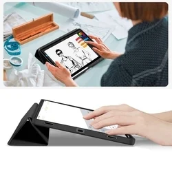 Tablettok Samsung Galaxy Tab S10 ULTRA 14,6 coll (SM-X920, SM-X926B) - fekete smart case ceruza tartóval-9