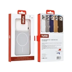 Telefontok iPhone 17 Pro - TUNIQ - fehér / szürke carbon mintás, MagSafe kompatibilis, ütésálló hátlap tok -2