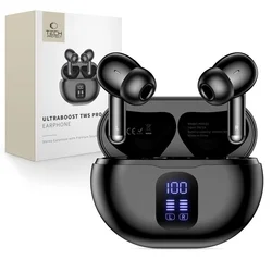 Headset Tech-Protect Ultraboost TWS Pro G2 - fekete bluetooth headset, töltő tokkal ﻿-5