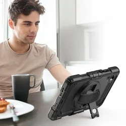 Tablettok Samsung Galaxy Tab A9 8.7 X110 / X115 - SOLID360 ütésálló, kitámasztható, fekete tablet tok-3