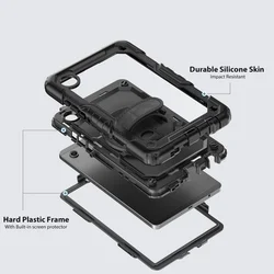 Tablettok Samsung Galaxy Tab A9 8.7 X110 / X115 - SOLID360 ütésálló, kitámasztható, fekete tablet tok-7