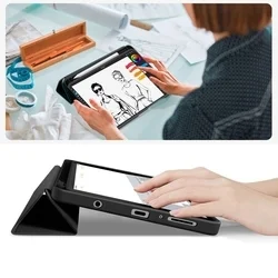 Tablettok Samsung Galaxy Tab A11 8.7 X133 / X135 - fekete smart case tablet tok, ceruza tartóval-6