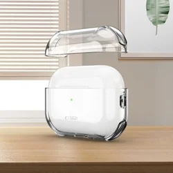 AirPods Pro 3 tartó - Tech- Protect Bounce - átlátszó AirPods Pro 3 tok, karabiner gyűrűvel-3