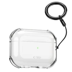 AirPods Pro 3 tartó - Tech- Protect Bounce - átlátszó AirPods Pro 3 tok, karabiner gyűrűvel-5