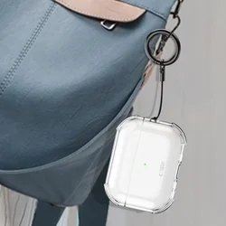 AirPods Pro 3 tartó - Tech- Protect Bounce - átlátszó AirPods Pro 3 tok, karabiner gyűrűvel-9