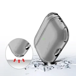 AirPods Pro 3 tartó - Tech- Protect Bounce - füstszínű AirPods Pro 3 tok, karabiner gyűrűvel-3