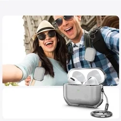 AirPods Pro 3 tartó - Tech- Protect Bounce - füstszínű AirPods Pro 3 tok, karabiner gyűrűvel-7