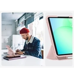 Tablettok Samsung Galaxy Tab A11 8.7 X133 / X135 - pink smart case tablet tok, ceruza tartóval-7