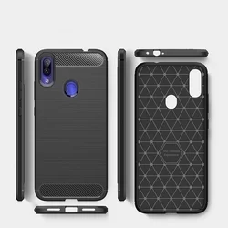 Xiaomi Redmi 7 Telefontok - Forcell Fiber Carbon fekete szilikon tok-6