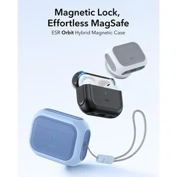 AirPods Pro 3 tartó - ESR ORBIT Halolock - MagSafe kompatibilis kék AirPods Pro 3 tok-2