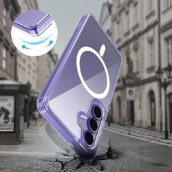 Telefontok Xiaomi 15T Pro 5G - Tech-Protect Flexair Hybrid - MagSafe kompatibilis átlátszó műanyag hátlap tok, szilikon kerettel-4