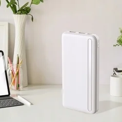 Powerbank Setty PB1-100 - 2XUSB / Type-C / MicroUSB portos fehér power bank, 10000 mAh, LED kijelzővel-2