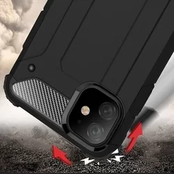 iPhone 11 Telefontok - Defender II fekete ütésálló hátlap tok-5