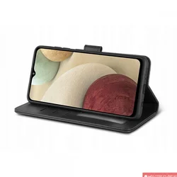 Telefontok Samsung Galaxy Xcover 7 5G - fekete ráhajtófüles bőr könyvtok-1