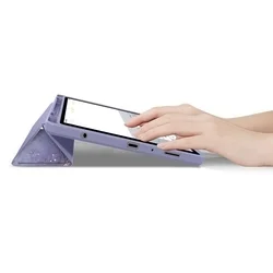 Tablettok Samsung Galaxy Tab A9+ Plus 11.0 X210 / X216 - TECH-PROTECT HYBRID LILA MARBLE tok, ceruza tartóval-3