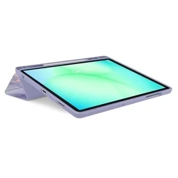 Tablettok Samsung Galaxy Tab A11+ Plus (SM-X310, SM-X315, SM-X236) - TECH-PROTECT HYBRID LILA MARBLE tok, ceruza tartóval-7