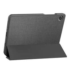 Tablettok Samsung Galaxy Tab A9 8.7 X110 / X115 - szürke vászon anyagú smart case tablet tok, ceruza tartóval-6
