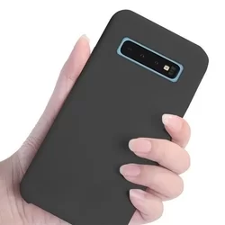 Samsung Galaxy S10 Telefontok - fekete szilikon tok-2