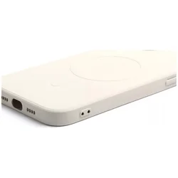 Telefontok iPhone 14 Plus - MagSafe kompatibilis csontfehér szilikon hátlap tok-2