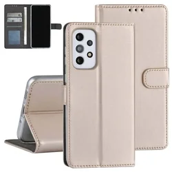 Telefontok Samsung Galaxy A33 5G - Arany ráhajtófüles könyvtok-3