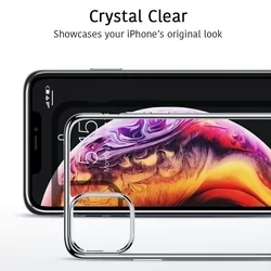 iPhone 11 PRO MAX Telefontok - ESR átlátszó, ezüst keretes szilikon tok-3