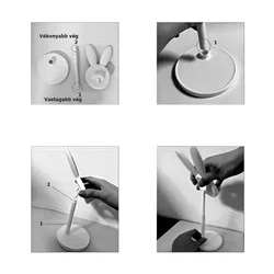 Univerzális asztali telefontartó állvány, nyuszi formás, pink-1