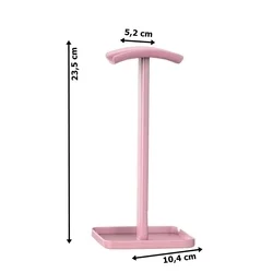 Univerzális asztali fejhallgató tartó állvány + telefon- és tablettartó, pink-1